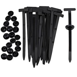 20Pcs Nylon Universal Cable Tie Buckle, Self-Locking Zip Ties Holder, Upgrade Multipurpose Plastic Cable Ties Tool, for Auto Repairing Quick Fix (20)