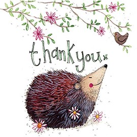 Alex Clark Hedgehog Thank You Card