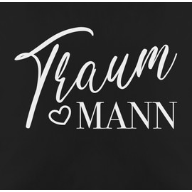 Cushion 50 x 50 cm - Valentine's Day Partner Ideas - Dream Man - Wunschmann Ideal Man Wishing Partner Lover Gift Idea Man Men Him Friend - 50 x 50 cm - Black - Love Gift Wales Day Dream