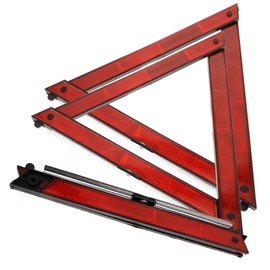 ULTECHNOVO 3pcs Reflective Emergency Triangle Roadside Warning Sign for Vehicles Foldable Safety Tool for Traffic and Parking Essential Reflector for Low Light Visibility