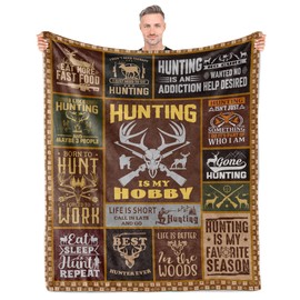 Hocgiwd Hunting Gifts for Men Blanket 60" X 50", Hunting Gifts, Gifts for Hunters, Unique Gifts for Hunters, Deer Hunting Gifts, Hunting Gifts for Dad, Hunter Gifts for Men