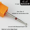 C & I Diamond Nail Drill Bit, Ball Shape Head
