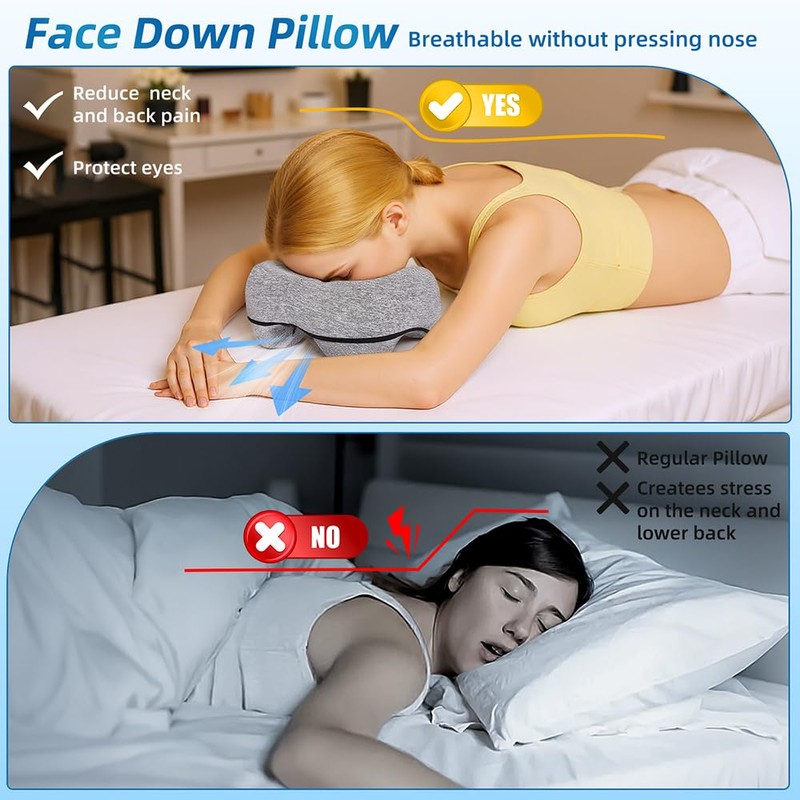 YOSHIKO Face Down Pillows for Bed Massage Table Face Pillow,