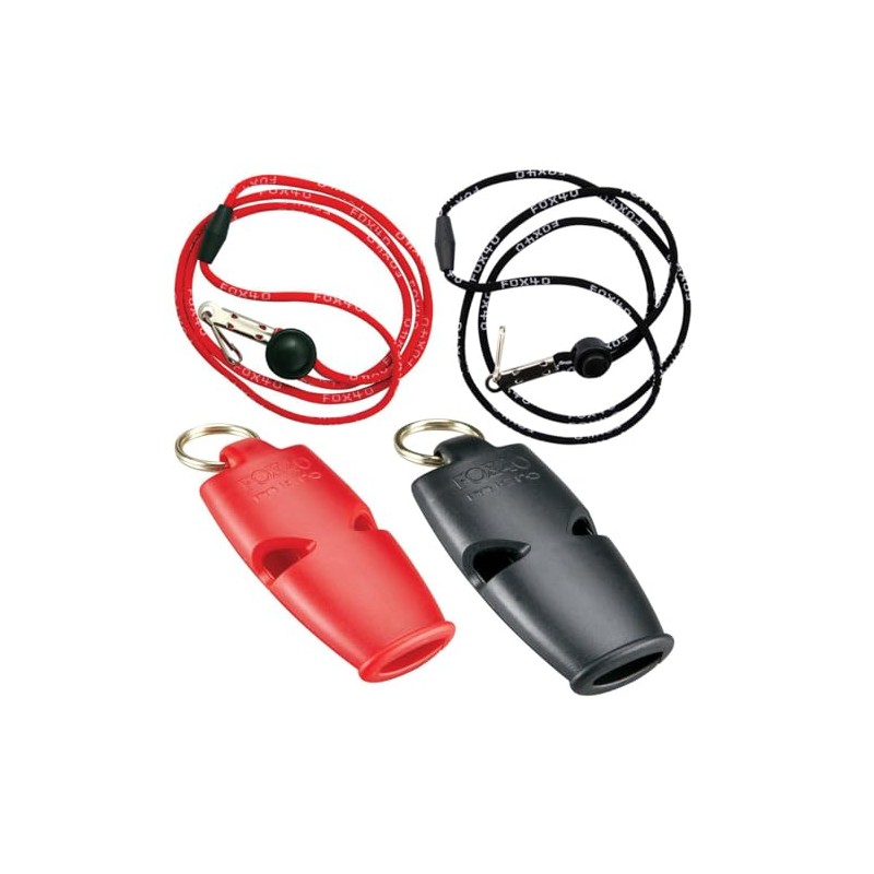 Fox 40 Micro 2 unidades, negro con cordones