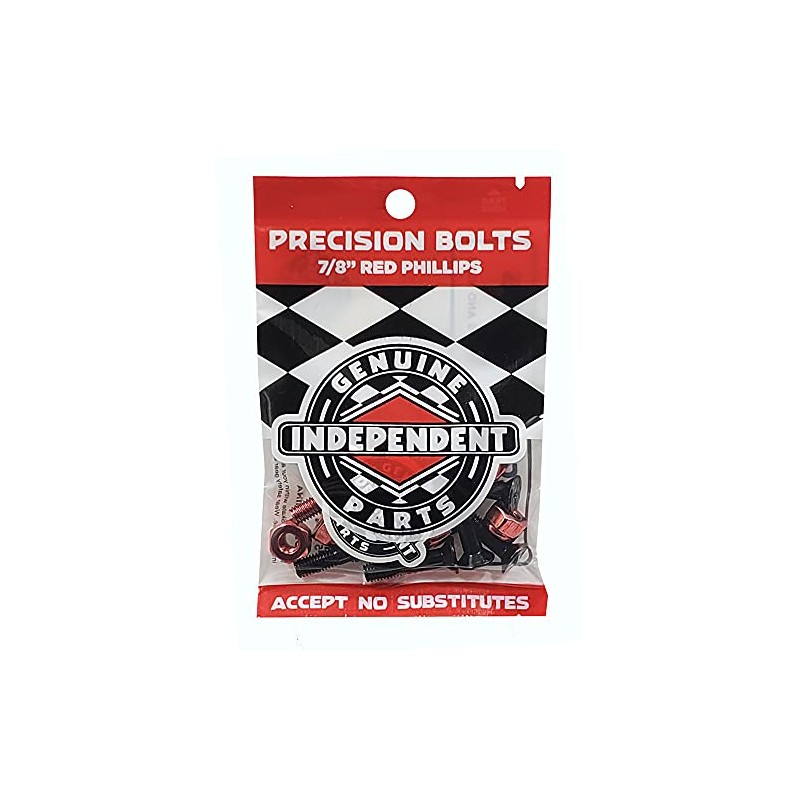 INDEPENDENT Phillips Bolt Black/Red Plus Bolt, 7/8 Inch (7/8 Inch)