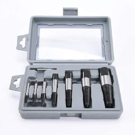 Damaged Screw Bolt Extractor Set 8Pcs Stripped Screw Extractor Broken Bolt Extractors Kit Easy Out Bolt Screw Removal (GREY)