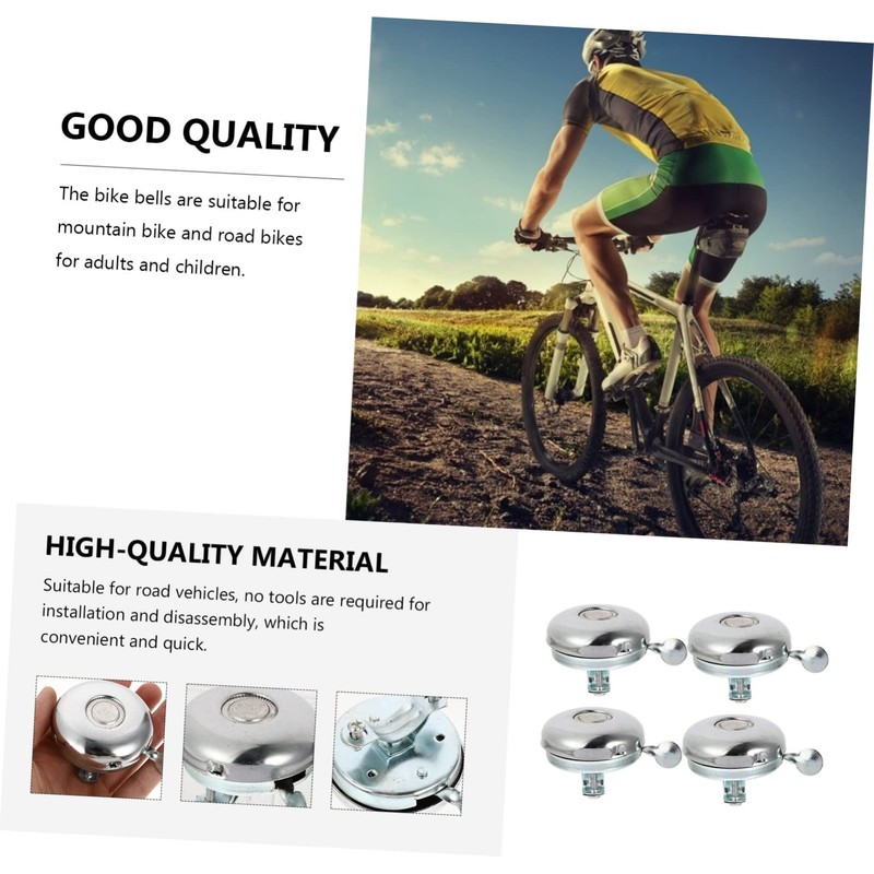 CORHAD 4pcs Retro Bike Bells Loud Crisp Sound Easy Installation