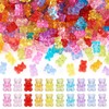 Beadthoven 400pcs Acrylic Bear Beads with Hole Transparent Gummy Bear