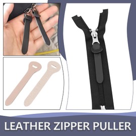 SG Store Pack of 15 Genuine Leather Zip Sliders Replacement Removable Zip 70 x 17 mm Suitable for Luggage Clothing Backpacks Black Khaki Orange