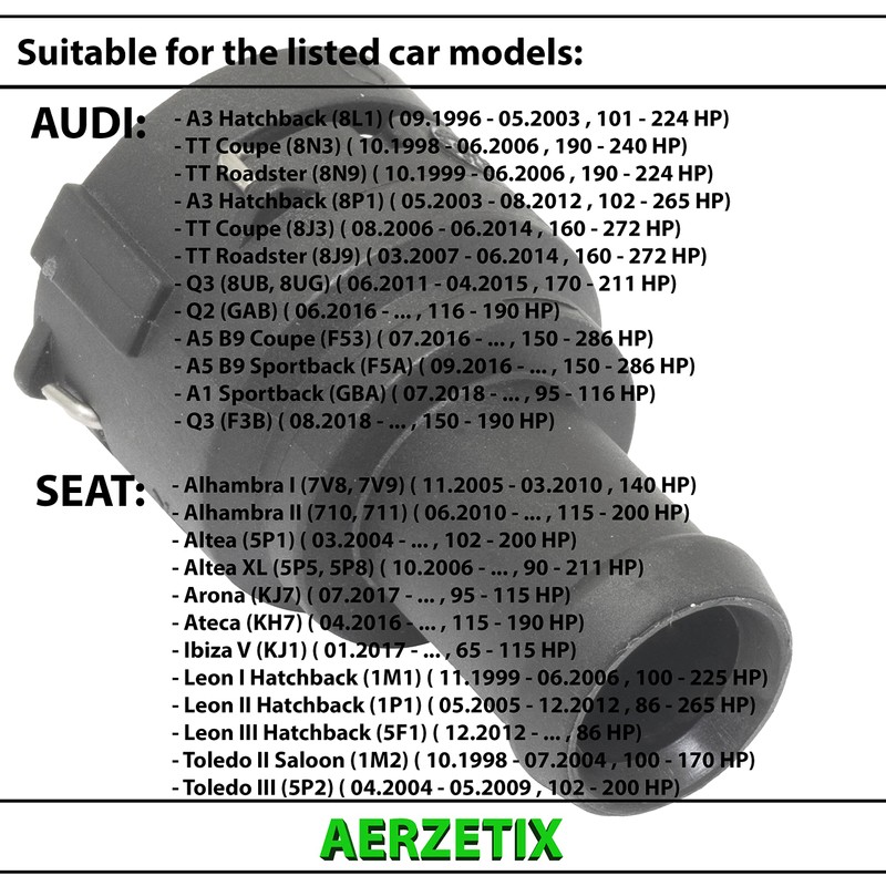AERZETIX - C66182 - Coolant flange with gasket and clamp