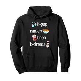 Cute Kawaii K-Pop Ramen Boba Bubble Tea K-Drama Lover Pullover Hoodie
