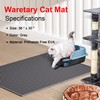 Waretary Cat Litter Box Mat: 36"x 30" Waterproof Kitty Cat