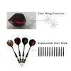 Ariv Hommey 12PCS 22g Iron Tip Dart Flights Aluminum Barrel