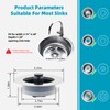 Hibbent 3 in 1 Kitchen Sink Drain Strainer, Stainless Steel