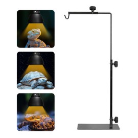 Simple Deluxe Reptile Light Stand Adjustable 16-32 inch Floor Lamp Holder, Metal Bracket for Reptile Tank & Terrarium Heating Light