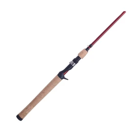 Berkley 7’ Cherrywood HD Casting Rod, One Piece Spinning Rod, 10-20lb Line Rating, Medium Heavy Rod Power, Fast Action, 1/4-1 oz. Lure Rating, Red