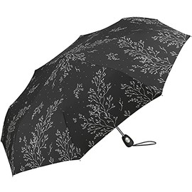 Pierre Gardin Easymatic Light Provence Pocket Umbrella, black, Traditional