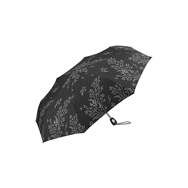 Pierre Gardin Easymatic Light Provence Pocket Umbrella, black, Traditional