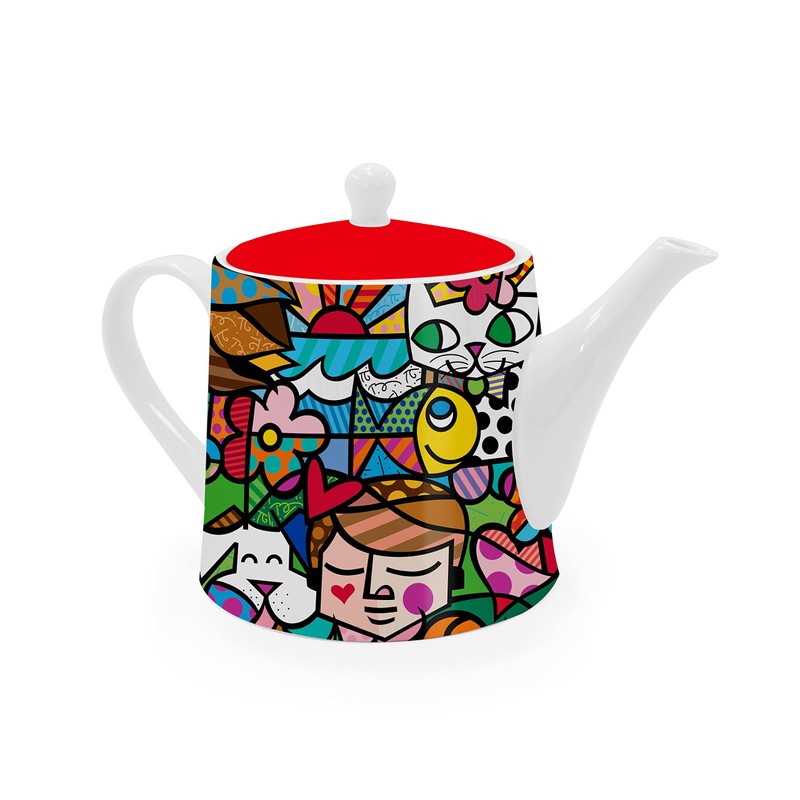 Britto Romero Bone China Coffee & Tea Pot, 28.7 oz,