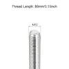 sourcing map Fully Threaded Rod M12 x 80mm 1.75mm Thread