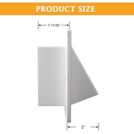 Wadoy RV Range Hood Vent Cover, RV Stove Vent Cover/RV Exhaust Vent Cover, White (Include 10 Pcs Screws)