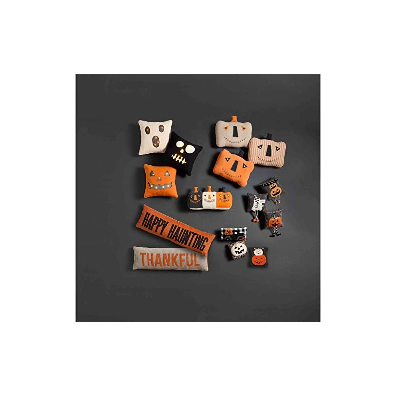 Mud Pie Throw Pillow, 16" x 16", Pumpkin