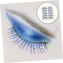 Baluue Sets Long Dramatic Fake Lashes Rhinestones Easy to Apply Eyelash Extensions for Day Night Looks Pairs