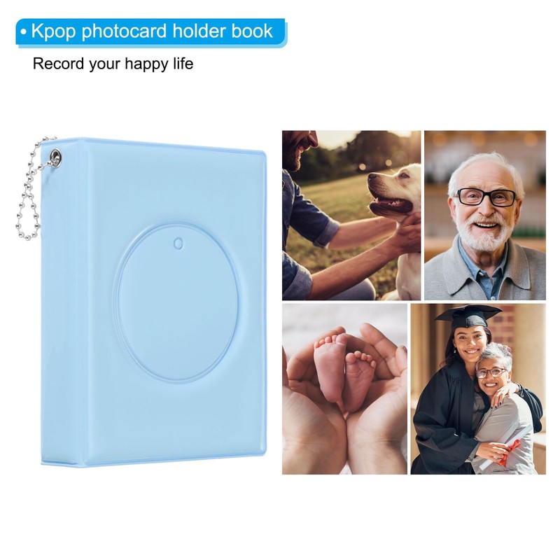 PATIKIL 32 Pockets 3" Mini Photo Card Binder Album for