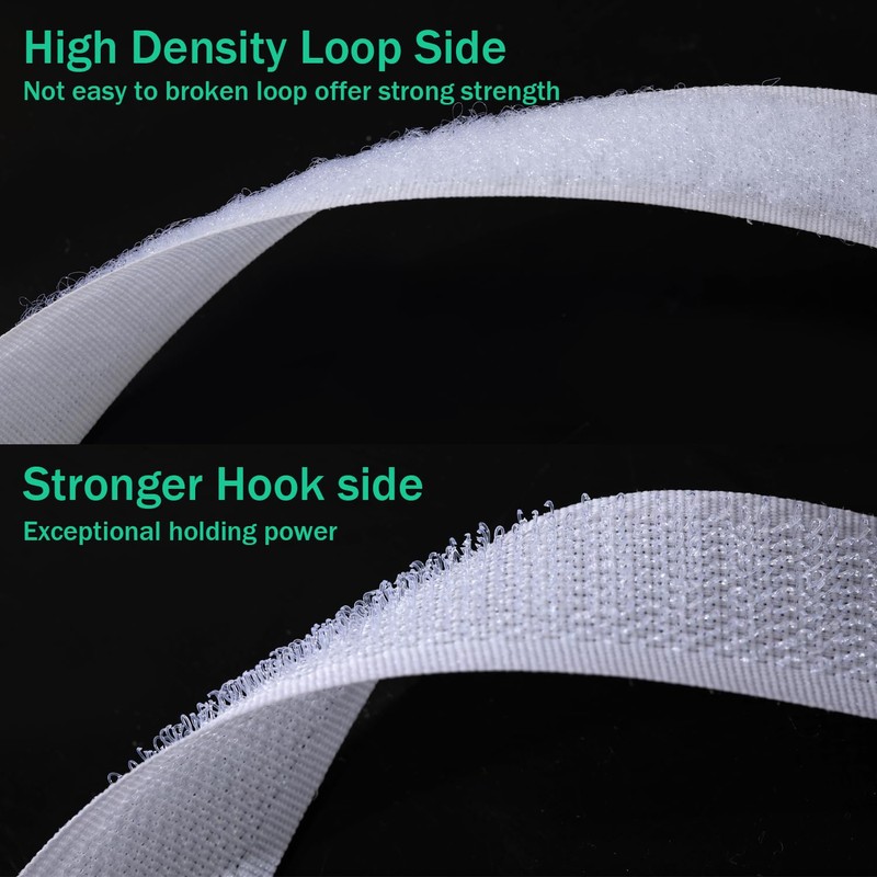 MYUREN 6 Inch Sew on Hook and Loop Strips |