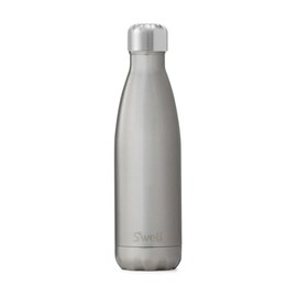 S'well Stainless Steel Water Bottle - 17 Fl Oz - Silver Lining - Triple-Layered Vacuum-Insulated Containers Keeps Drinks Cold for 36 Hours and Hot for 18 - BPA-Free - Perfect for the Go