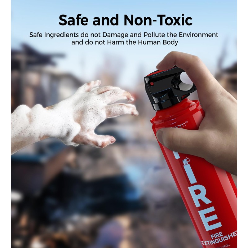 Fire Extinguisher for Home, Kitchen, Car, and Grill,Ompact with Installation