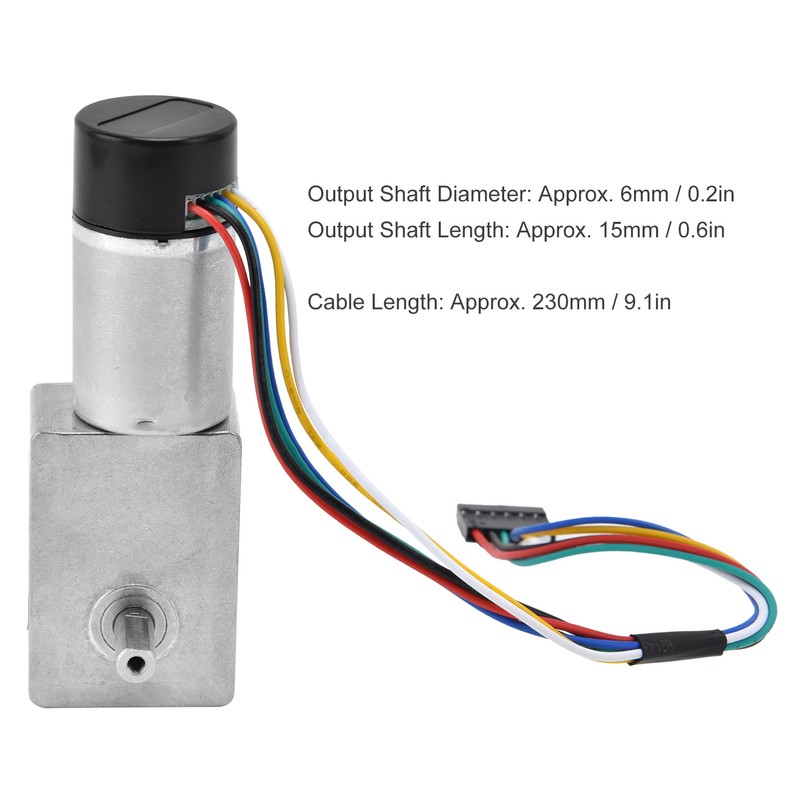 DC Worm Gear Motor 15mm Double Shaft Speed Reduction Drive