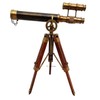 Double Barel Victorian London (1915) 14" Brass Telescope on Tripode