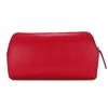Women's Leather Cosmetic Bag - Medium Travel Makeup Pouch -