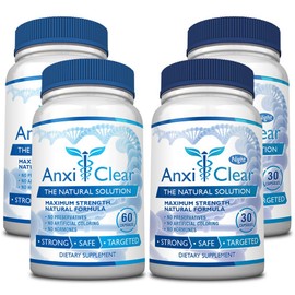 Consumer Health AnxiClear - Boosts Mood, Calms The Mind, Elevates Serotonin Levels - 5-HTP, L-thianine - 2 Day + 2 Night