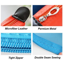 SJBAUTYO 8 Multicoloured Cosmetic Bag Dumpling Shaped Nylon Foldable Travel Cosmetic Bag for Women Shopping Bag, black