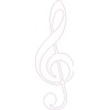 StickerTalk Treble Clef Vinyl Sticker, 5 inches by 1.75 inches
