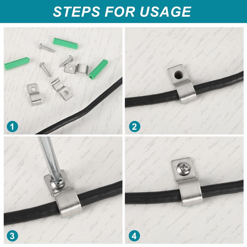 MECCANIXITY 20Pack Rigid Pipe Strap Fit for 6x18mm Strip/Cable, Stainless