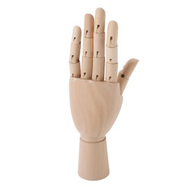 Articulated Model Portable Flexible Wooden Artist Drawing Articulated Mannequin for Sketch Desk Decoration Female Left Hand