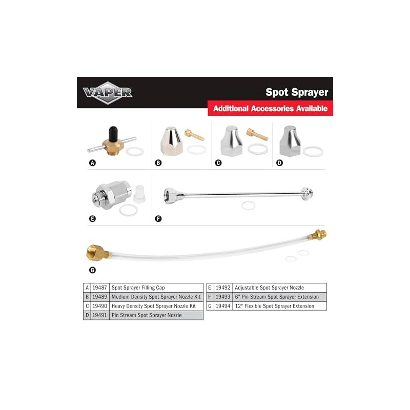 Vaper 19491 Brass Pin Stream Nozzle for Non-Aerosol Spot Sprayer