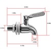 Oak Leaf Replacement Spigot for Beverage Dispenser, Stainless Steel Spigot