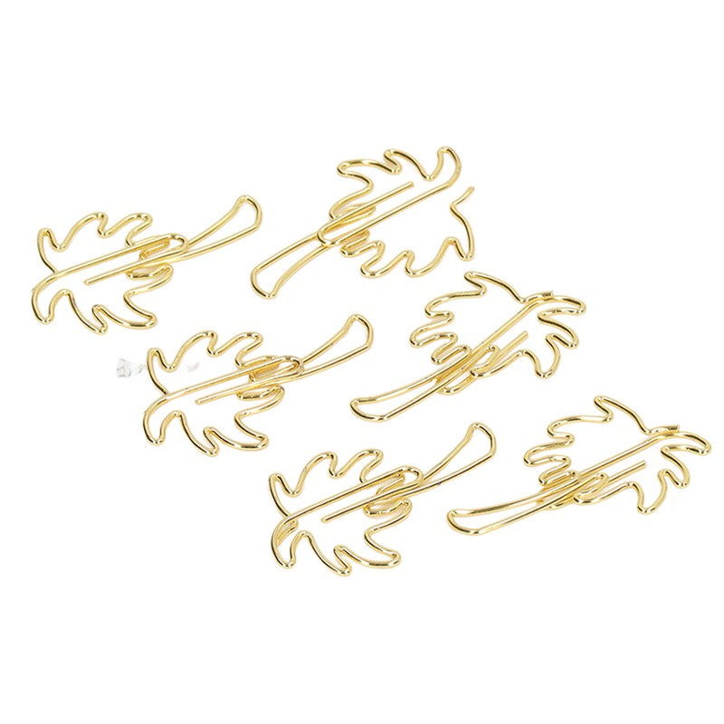 50 Pcs Paper Clips Portable Mini Cute Golden Coconut Tree
