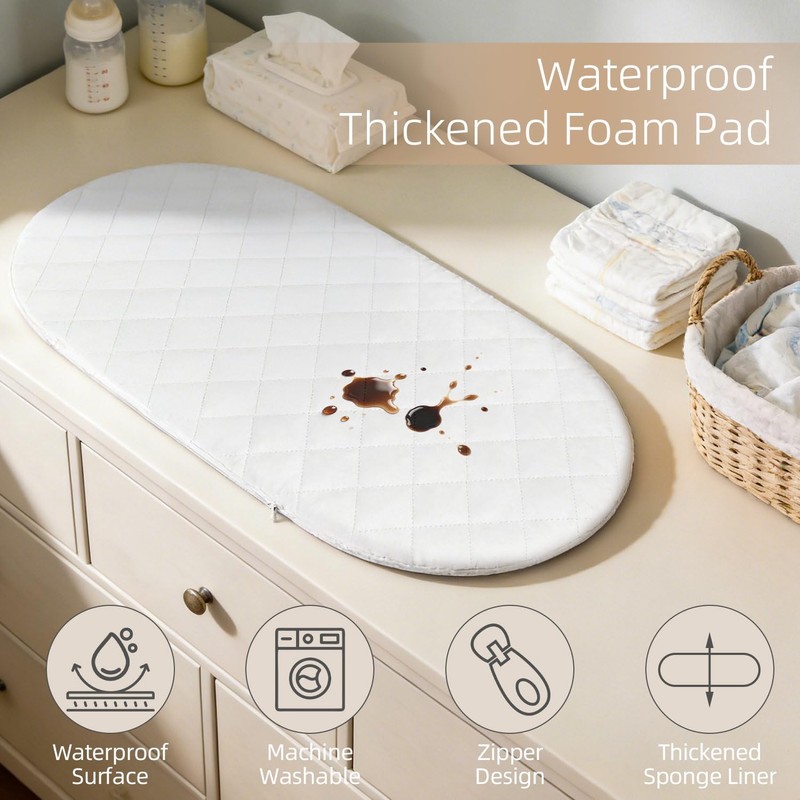 JVEOO Baby Changing Basket with Diaper Changing Pad Breathable Waterproof