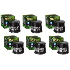 HifloFiltro 6 HiFloFiltro Oil Filter HF204 For Honda Kawasaki Triumph Yamaha Harley XG Jet