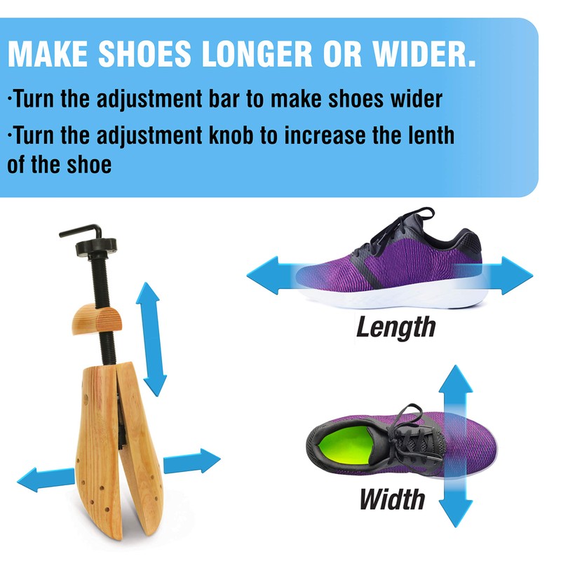Plixio Shoe Stretcher Women and Men's Shoe Widener - Wooden