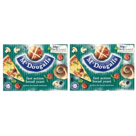 McDougalls Dried Yeast Sachets Fast Action 8 x 7g - Pack of 2