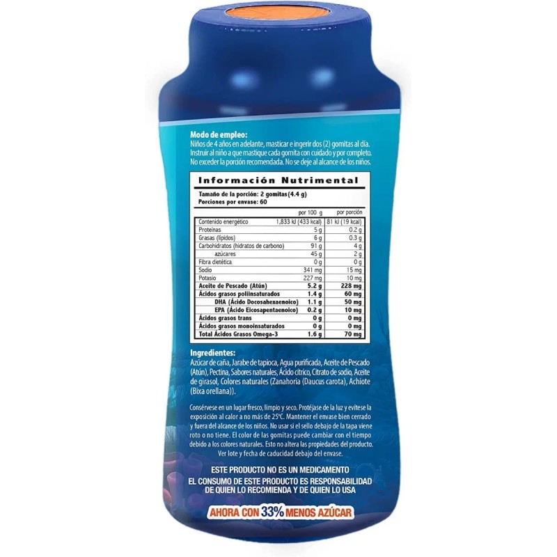Omega 3 Gummies Kids Nemos 130 G 120 Pzs Gomitas