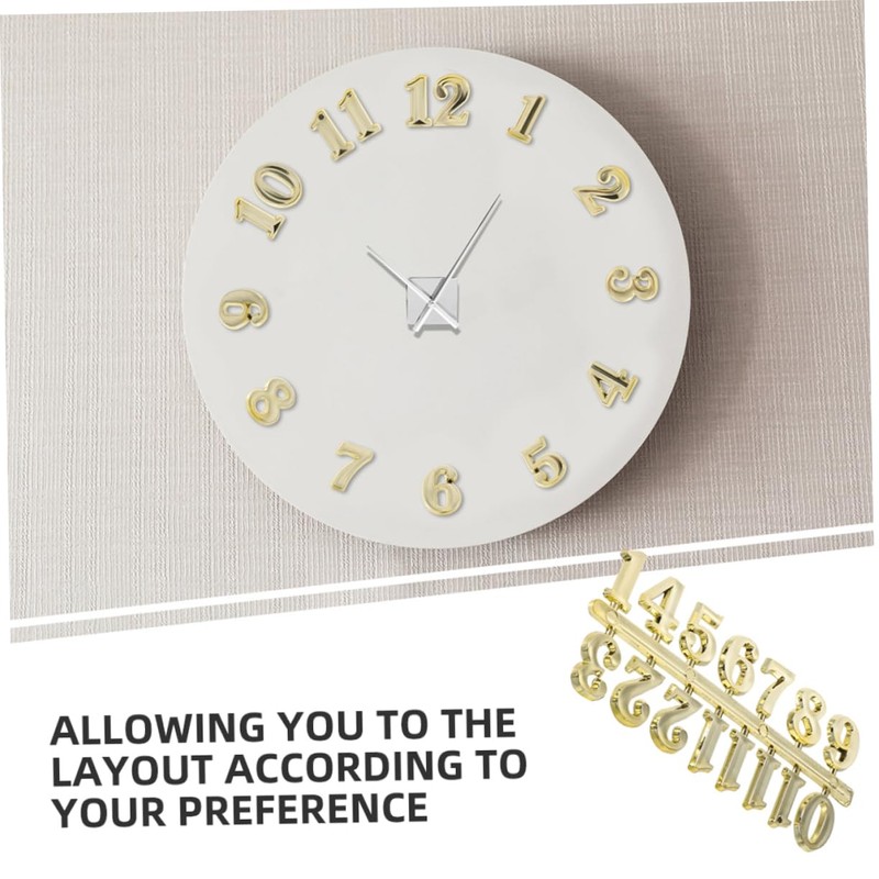 ABOOFAN 4 Set DIY Arabic Clock Numerals Wall Clock Kit
