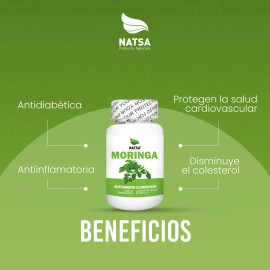 Moringa 100 Cápsulas Regula Azúcar Disminuye Colesterol Alto Proteínas Antioxidante Antiinflamatoria Mantente Joven