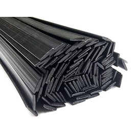 Plastic Welding Wire PC 8 x 1 mm Flat Black 25 Rods